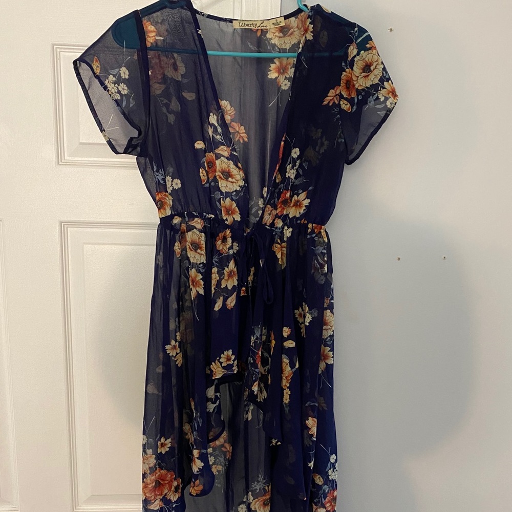 Short sleeve flowy cardigan